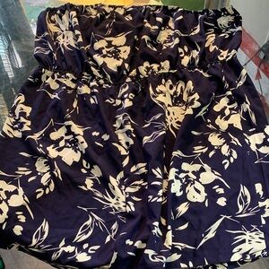 Source Unknown Floral Jumpsuit in Navy and Cream